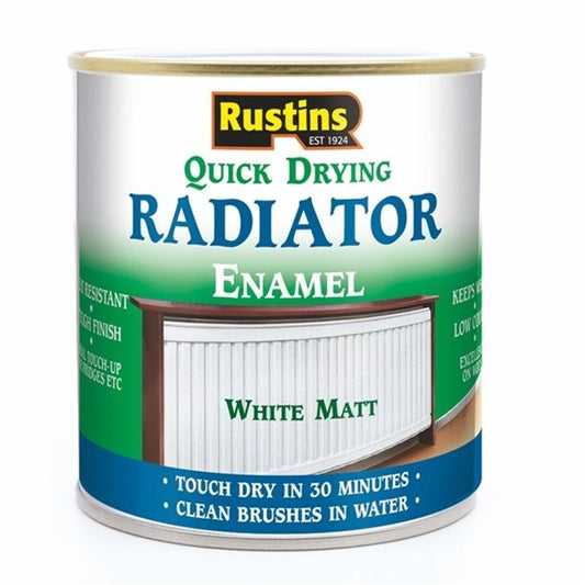Rustins Pintura para radiadores de secado rápido blanco mate