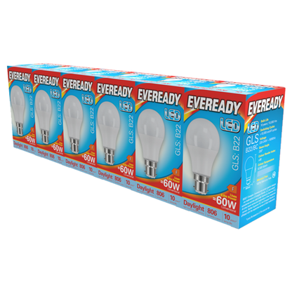 Eveready LED GLS BC B22 Pack 6