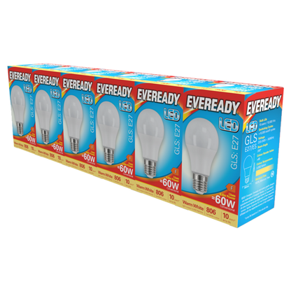 Eveready LED GLS ES E27 Pack 6