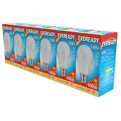 Eveready LED GLS BC B22 Pack 6