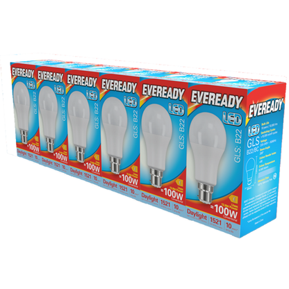 Eveready LED GLS BC B22 Pack 6