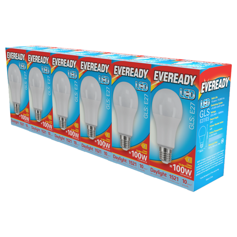 Eveready LED GLS ES E27 Pack 6