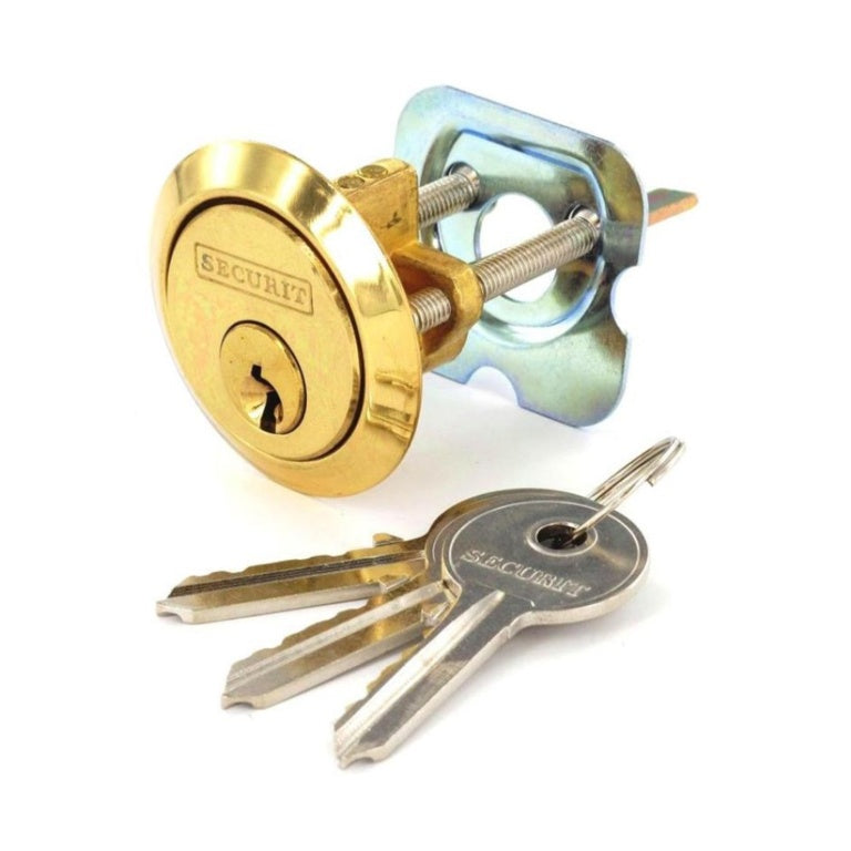 Securit Polished Brass Spare Cylinder with 3 Keys