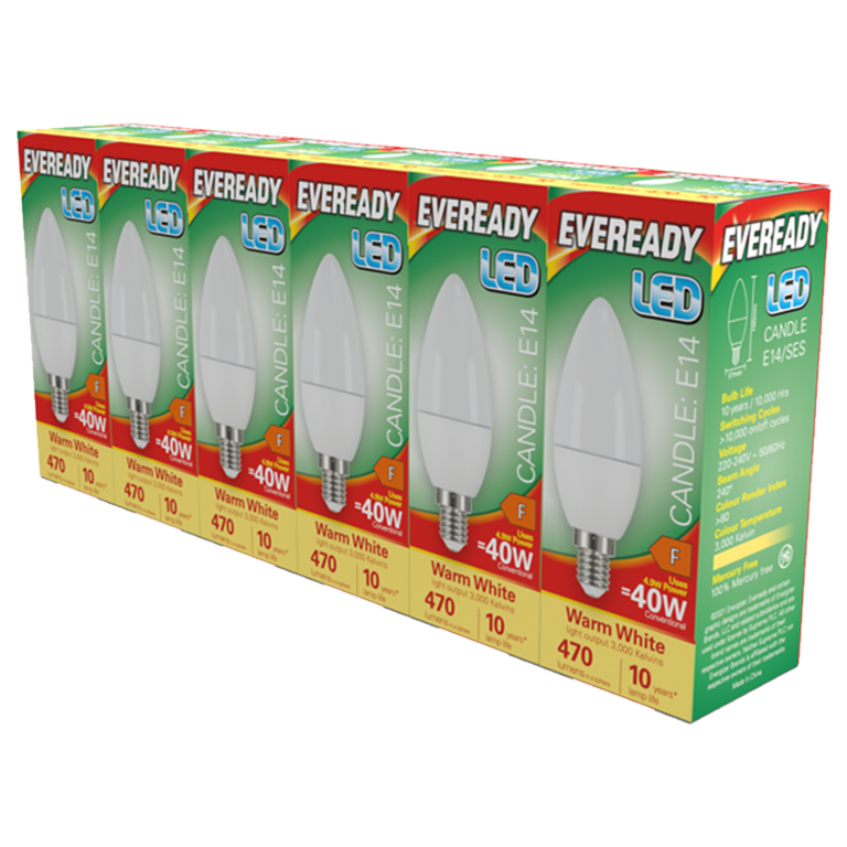 Eveready LED SES Candle E14 Pack 6