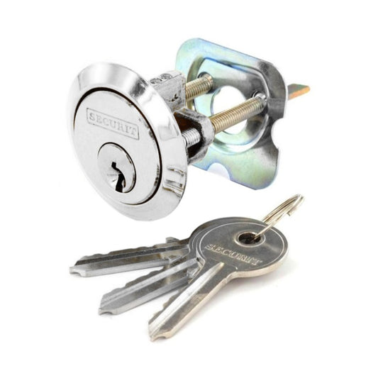 Securit Chrome Plated Spare Cylinder with 3 Keys
