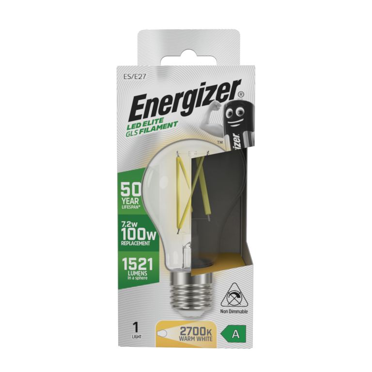 Energizer E27 A clasificado GLS 2700k 7.2w