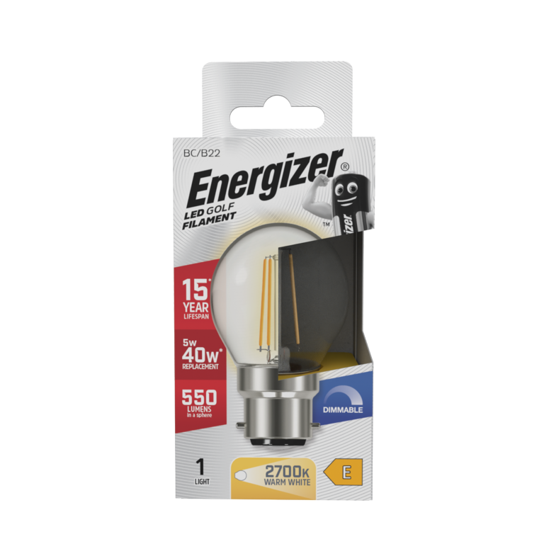 Energizer Filament LED Golf B22 Intensité variable 5w