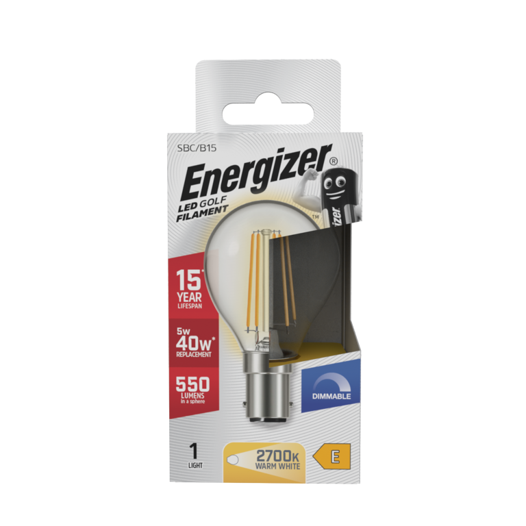 Energizer Filament LED Golf B15 Intensité variable 5w