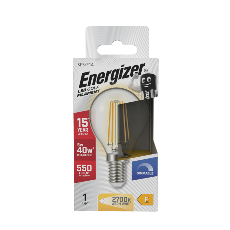 Energizer Filament LED Golf E14 Dimmable 5w