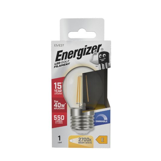 Energizer Filament LED Golf E27 Dimmable 5w