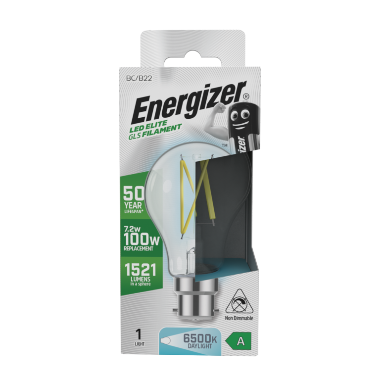 Energizer B22 A Rated GLS 6500k 7.2w