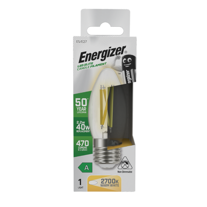 Energizer E27 A Rated Candle 2700k