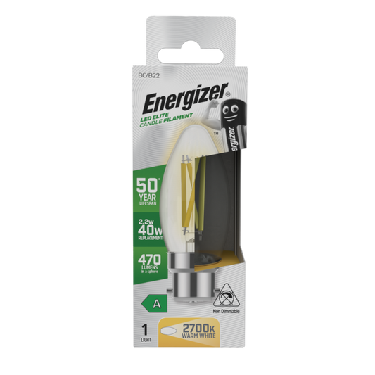 Energizer B22 A Rated Candle 6500k