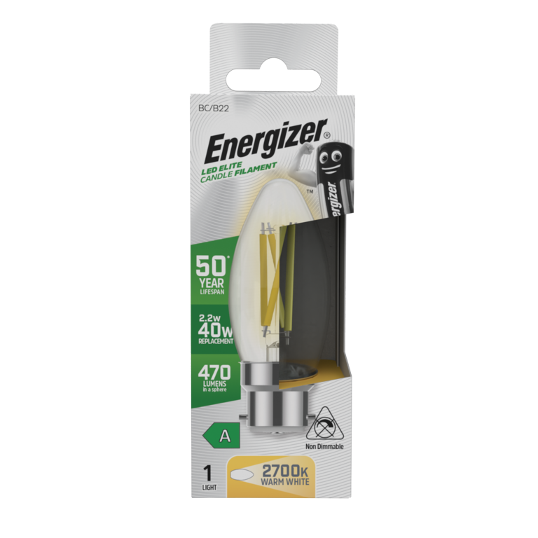 Energizer B22 A Rated Candle 6500k