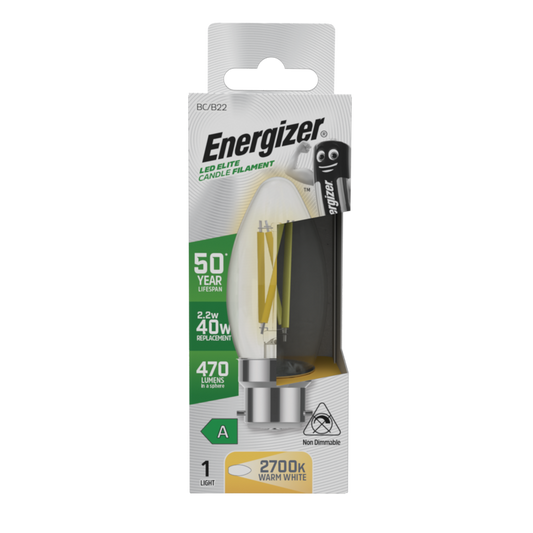 Bougie Energizer B22 A classée 6500k