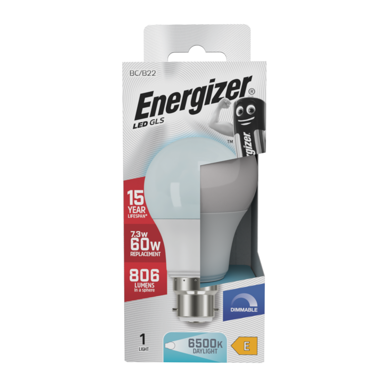 Energizer LED GLS B22 6500k Dimmable 7.3w