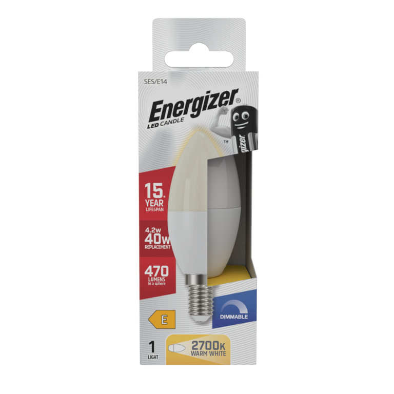 Energizer LED Candle 470lm Opal E14 Dimmable