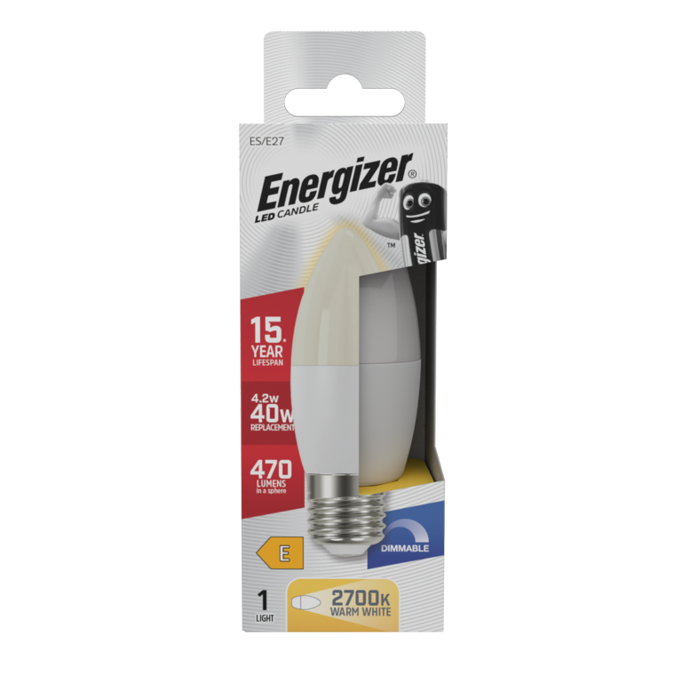 Vela LED Energizer 470lm Opal E27 Regulable