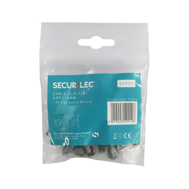 Securlec Cable Clip Flat Grey