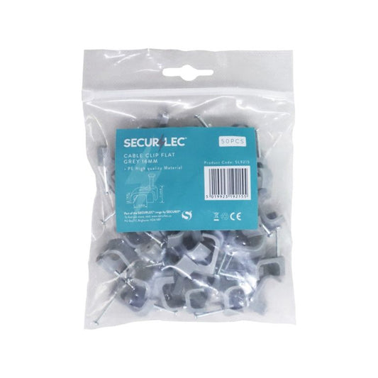 Securlec Cable Clip Flat Grey