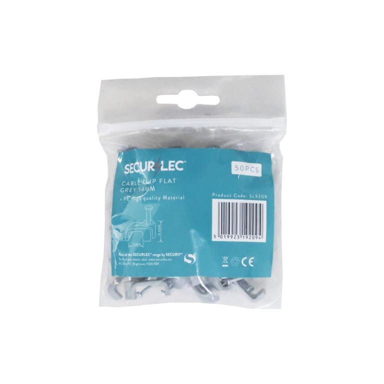 Securlec Cable Clip Flat Grey