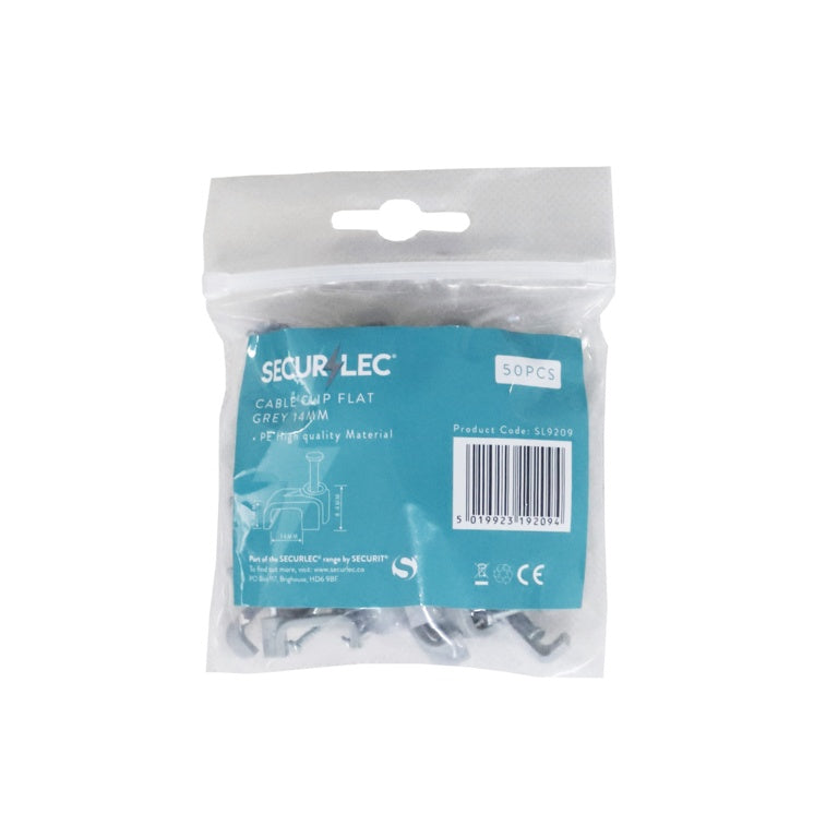 Securlec Cable Clip Flat Grey