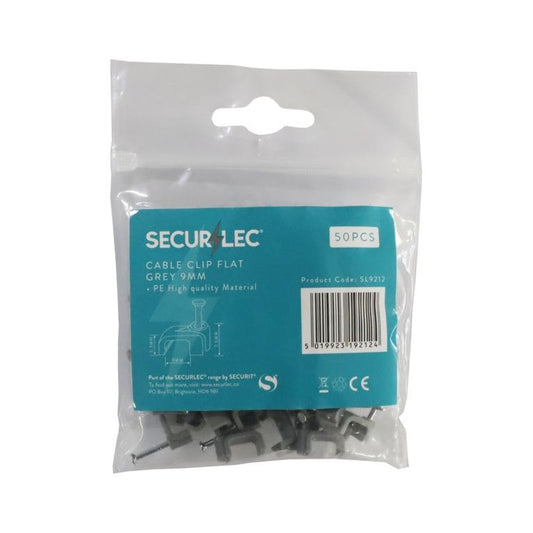 Securlec Cable Clip Flat Grey