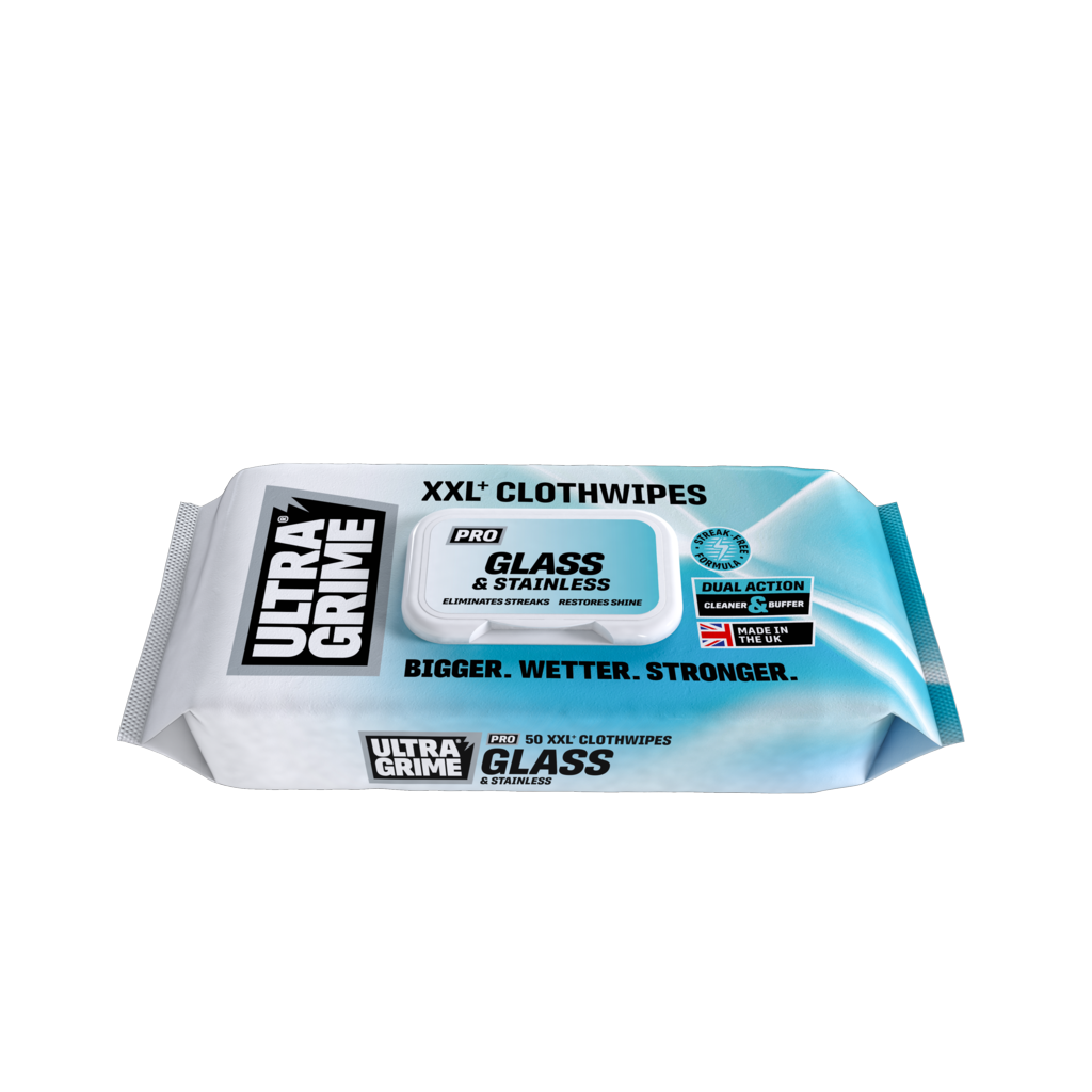 Ultragrime Glass & Stainless XXL+ Clothwipes Pack 50