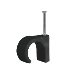 Securlec Cable Clip Round Black 6mm 50 Piece