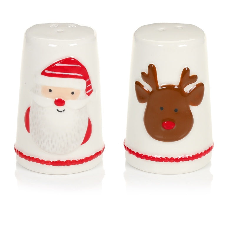 Premier 2 Piece Santa & Reindeer Salt & Pepper Set