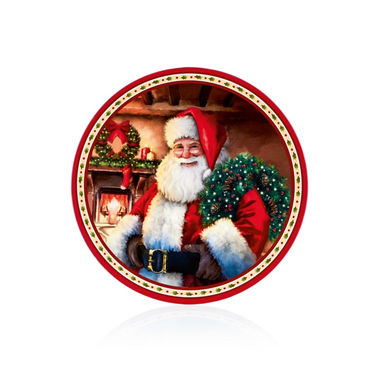 Premier Red Santa With Wreaths Plate