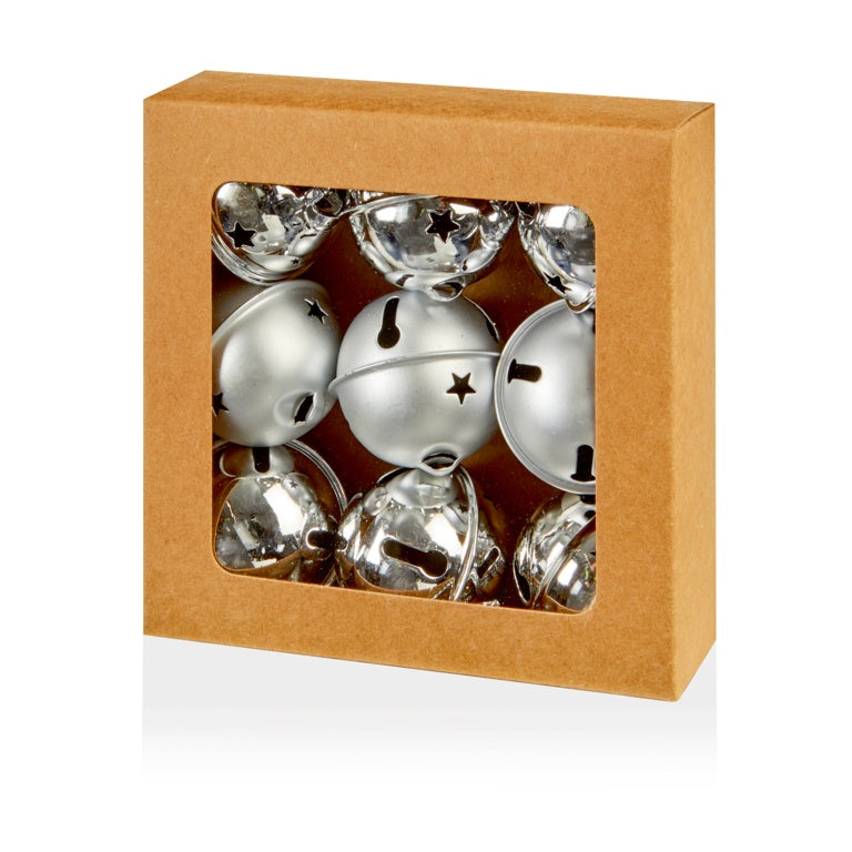 Premier 9 Piece Battery Operatedxed Silver Bells