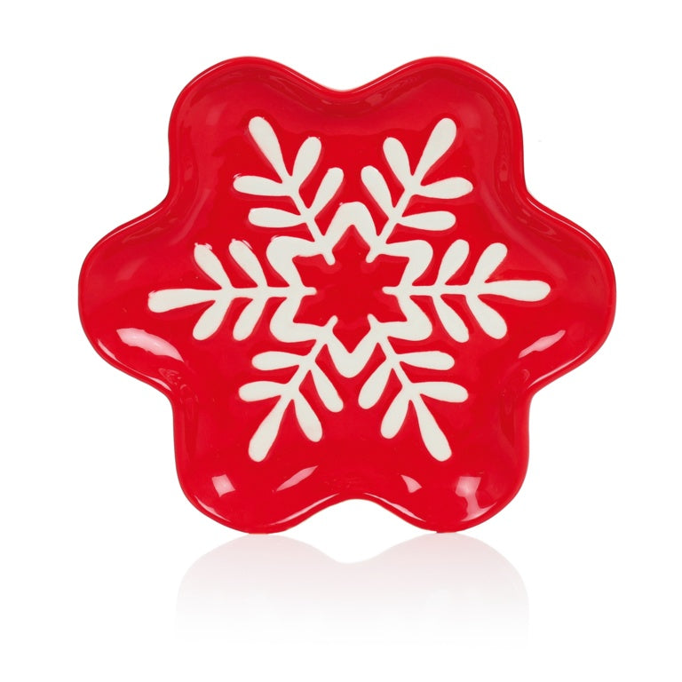 Premier Red Snowflake Plate