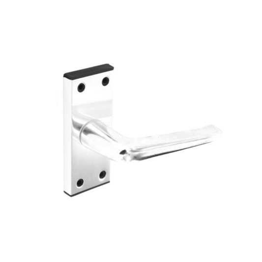 Securit Aluminium Latch Handles Bright Silver (Pair)