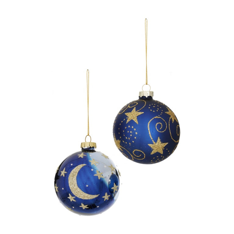 Premier Gold Stars Glass Bauble