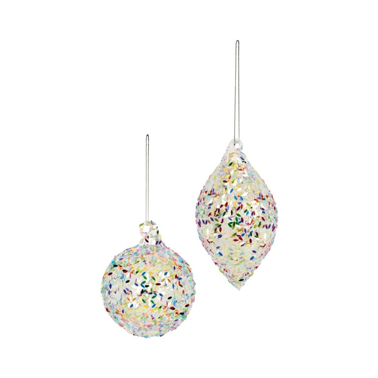 Premier Clear Bauble /Iridescent Oval Sequins