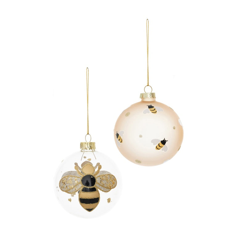 Premier Bee Design Glass Bauble