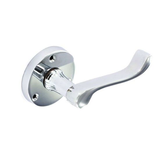 Securit Chrome Round Latch Handles (Pair)