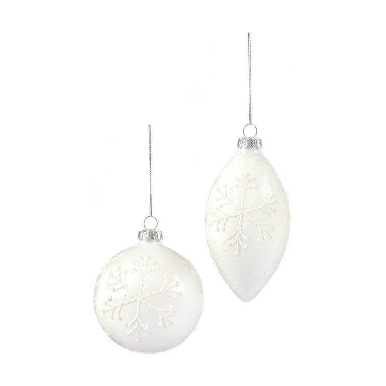 Premier Pearl With White Snowflake Bauble