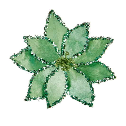 Premier Light Green Bead Poinsettia