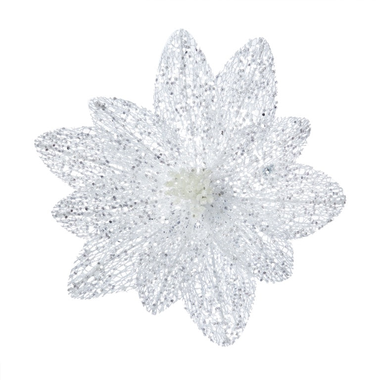 Premier White Sparkle Poinsettia Flower