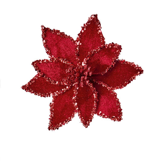 Premier Burgundy Velvet Poinsettia