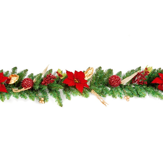 Premier Poinsettia Glitter Garland