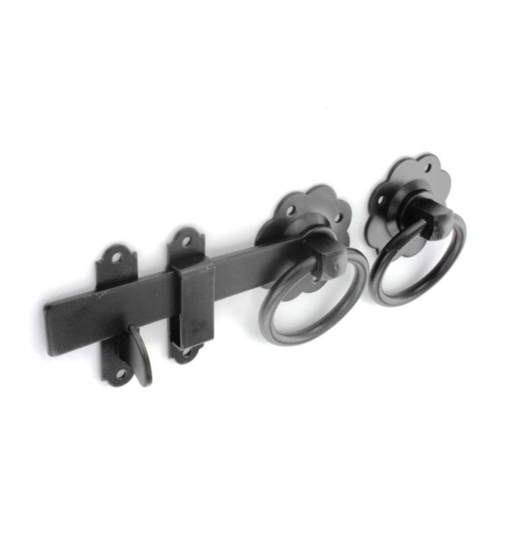 Pestillo de puerta de anillo Securit negro 150 mm