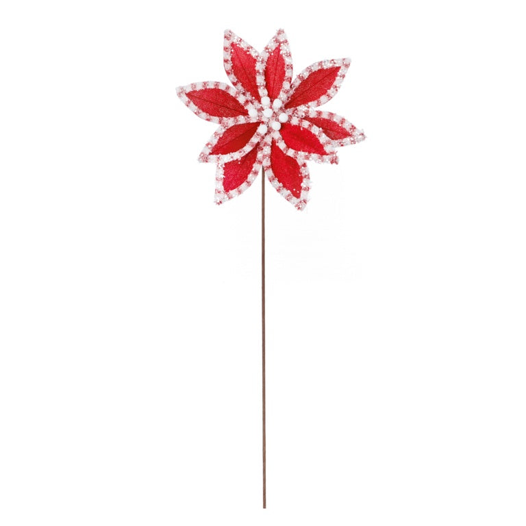 Premier Red White Candy Flower On Stem