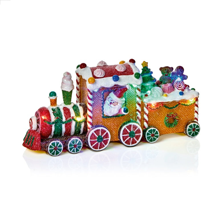 Premier Lit  Gingerbread Train With Santa