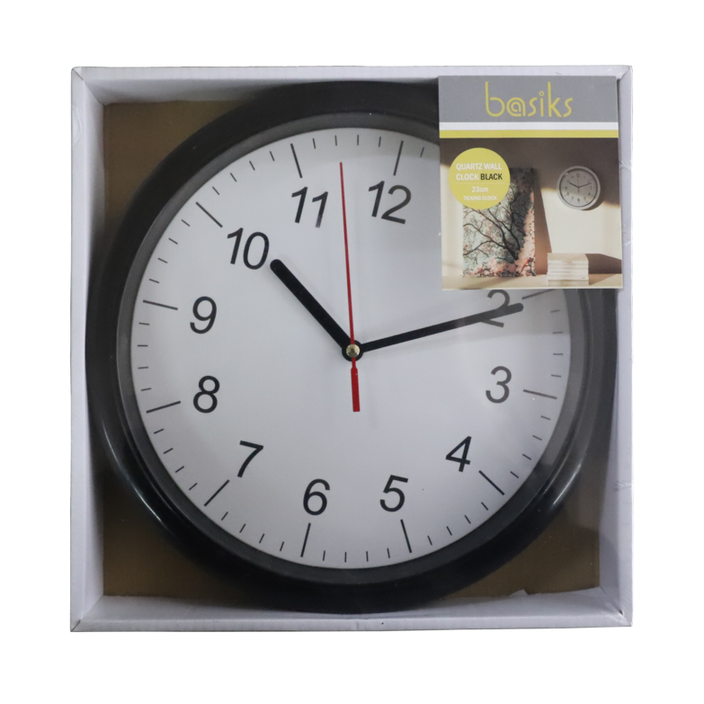 Basiks 23cm Quartz Wall Clock