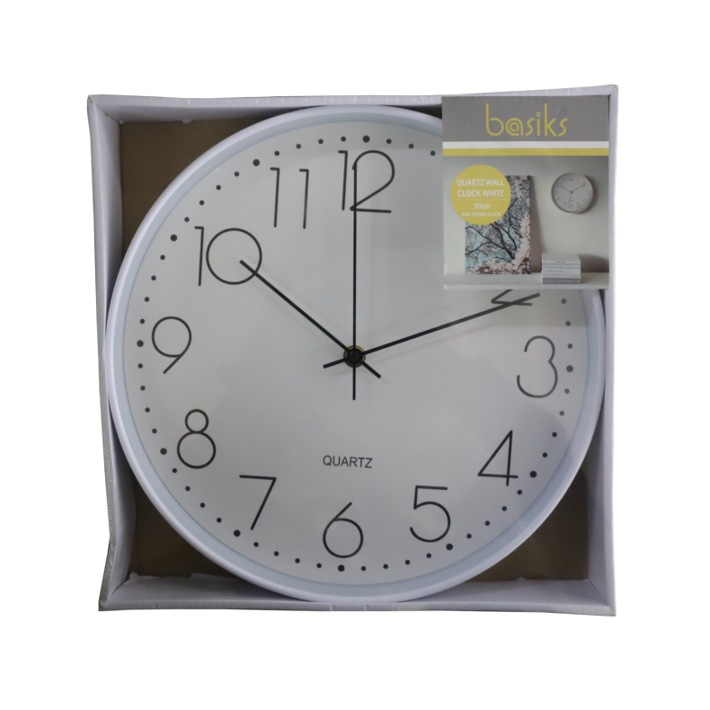 Basiks 30cm Quartz Wall Clock