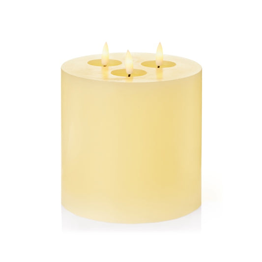 Premier Cream 3 Flame Flickabright Candle