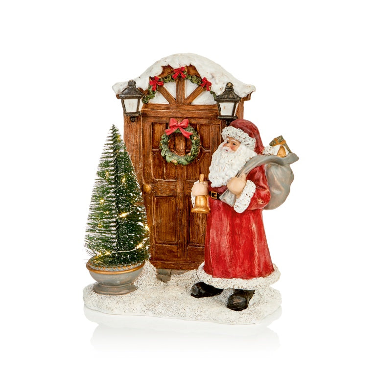 Premier Lit Polyresin Santa Scene